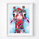 Giraffe Fine Art Giclee Print