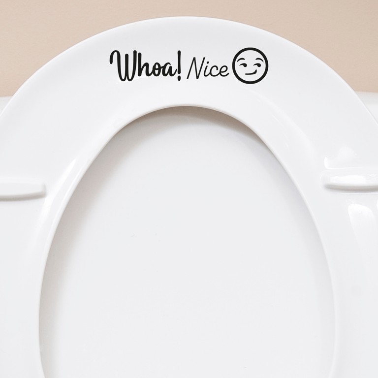 Toilet Seat Whoa Nice Funny Bathroom Sign