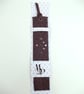 Purple Amathyst Centre Floral Embossed Leather Bookmark Healing Crystal - Image 3