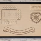 Hearts Tynecastle Stadium wall plaque laser engraved seating plan