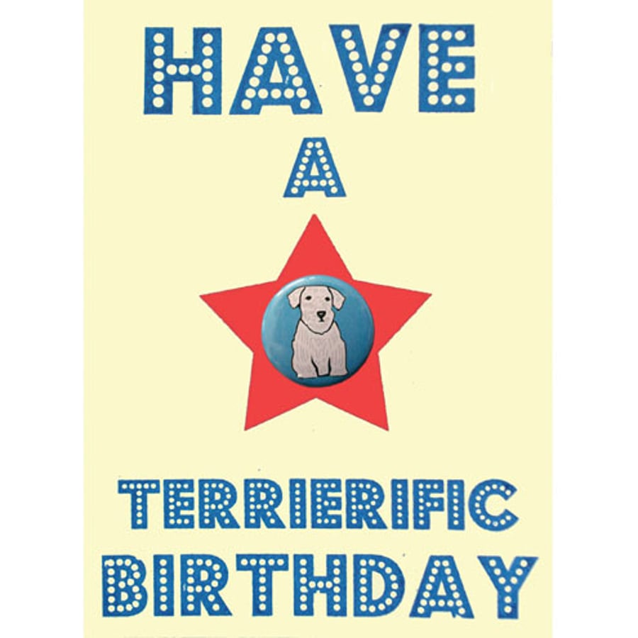 Have a Terrierific Birthday Card - Sealyham Terrier