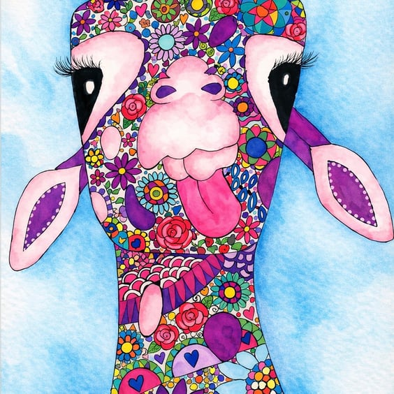 Giraffe Fine Art Giclee Print