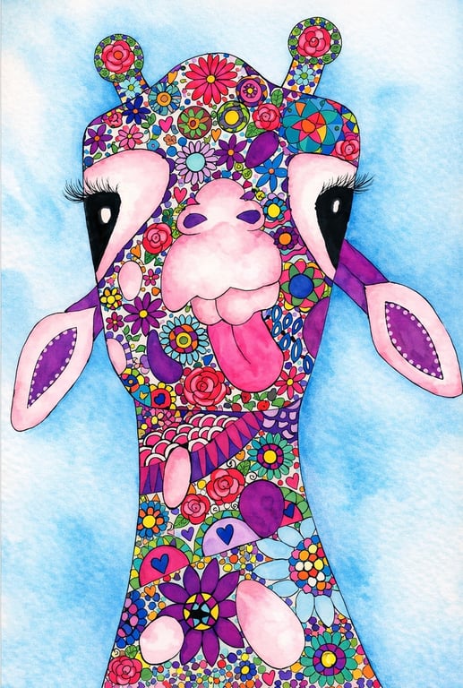 Giraffe Fine Art Giclee Print