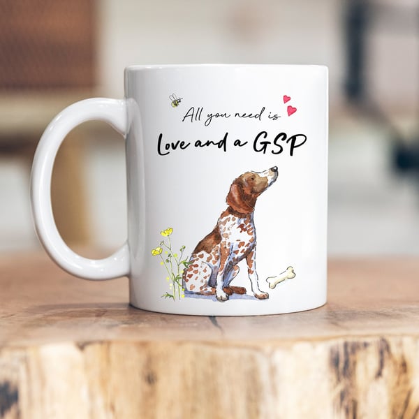 Love and a German Shorthaired Pointer Ceramic Mug