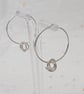 sterling silver hoop and wire earrings - jewellery handcrafted in South London - Image 5