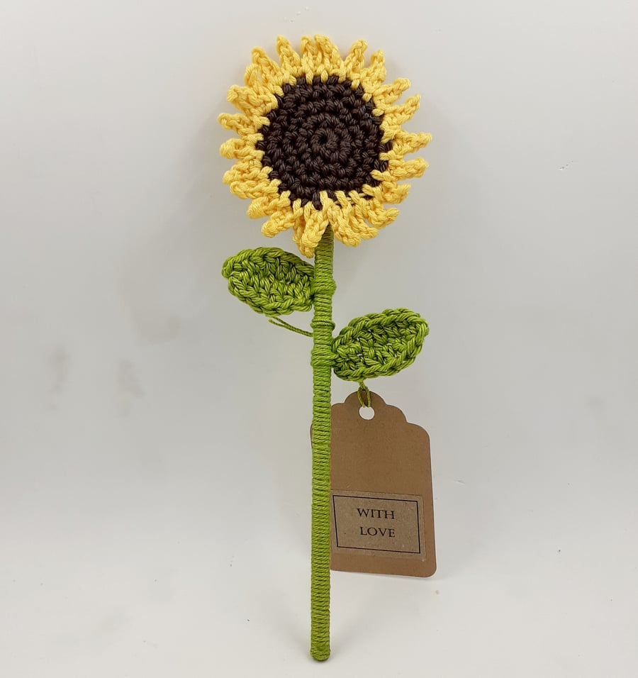 Crochet Sunflower Alternative to a Card