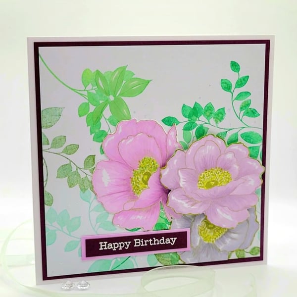  Birthday Greeting Card - cards, blank inside - Rose, Friend, Mum, Sister 