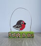 Robin, bird ornament, Robin hanging decoration. - Image 1