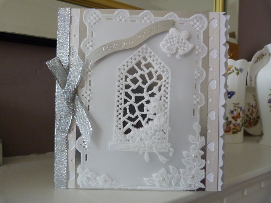 Very Special Personalised  Parchment Wedding Card