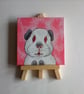 Guinea Pig Miniature Original Acrylic Painting with Easel Letterbox Gift   - Image 1