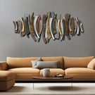 Abstract Metallic  Metal Wall Art – Handmade Contemporary Sculpture