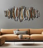Abstract Metallic  Metal Wall Art – Handmade Contemporary Sculpture