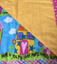 Patchwork Cot quilt - Yellow windmill design. Cotton and soft bamboo. - Image 4