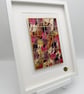 Original Framed Pressed Flower Art with Gold Leaf - Glorieta Garden - Geometric 