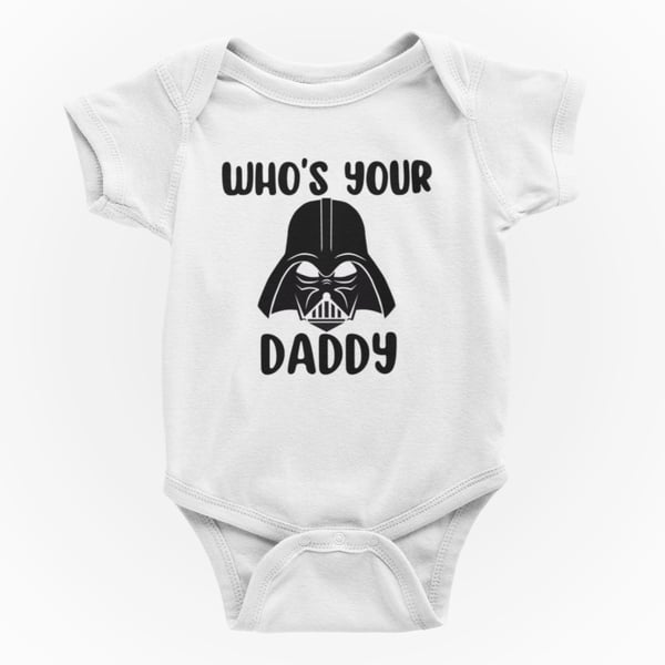 Funny Shortsleeve Baby Grow -  Sci Fi Themed   Who's Your DADDY