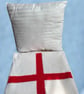 Handmade Crochet Cushion Cover with Pad - England Flag St George's Cross 16x16" - Image 4