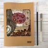 A5 embroidered Klimt inspired sketchbook, journal or scrapbook.  
