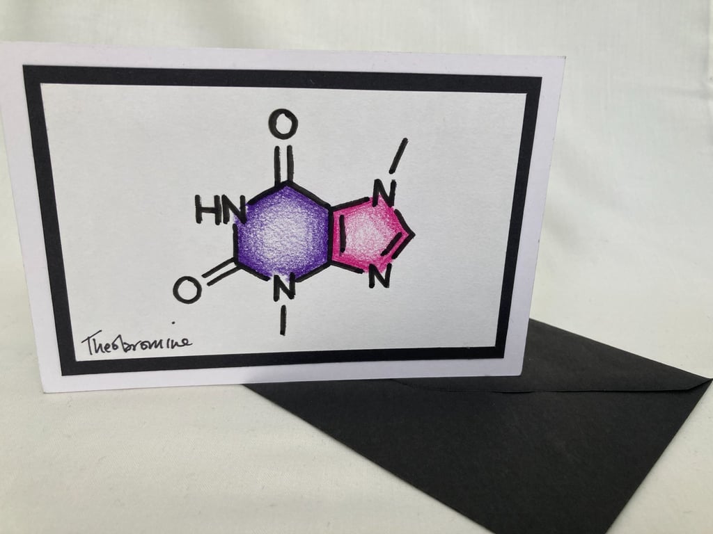 Theobromine greetings card