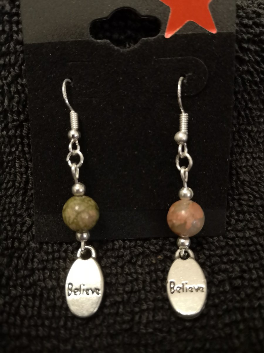 Unakite earrings