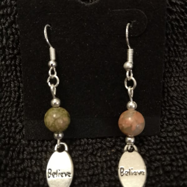 Unakite earrings