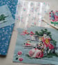 French Garden - Slow Stitching kit with vintage blue pastoral scene textiles - Image 8