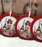 Paris Fashion Girl Gift Tags - Handmade Glamour, Set of 4