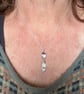 Textured Silver and Fluorite  Necklace - Image 5