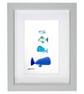 Shoal of Fish - Sea Glass Picture - Framed Unique Handmade - Sea Glass Art