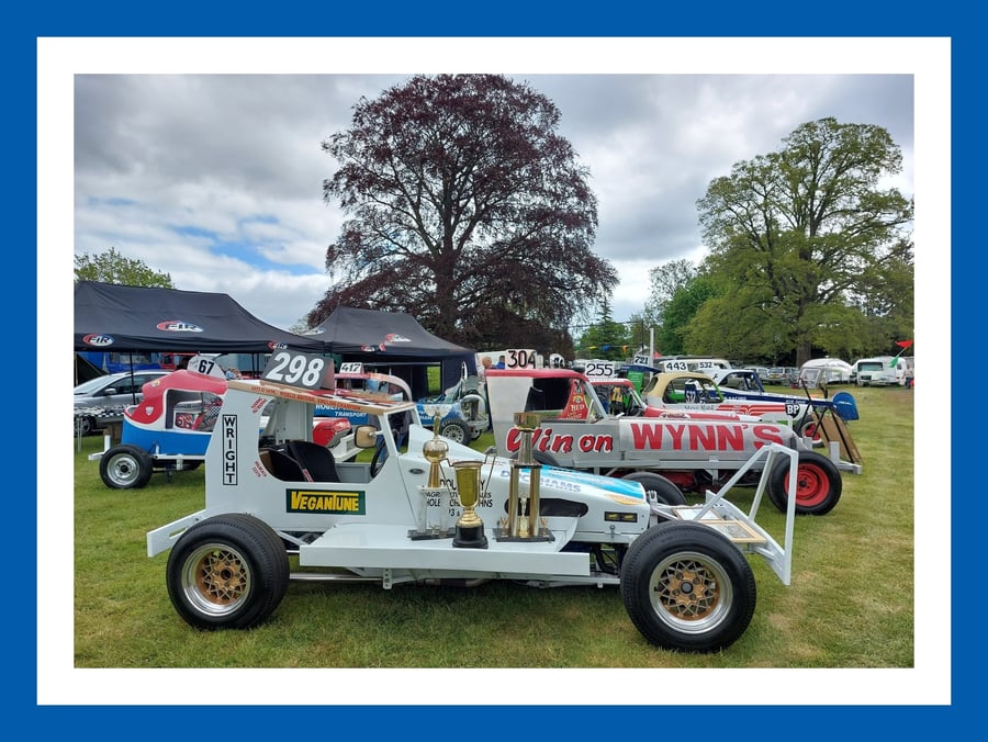 Stock Car Racing Greeting Card A5