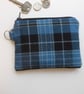 Coin purse Clergy tartan blue wool. - Image 1