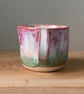 Handmade ceramic mug, pink stoneware mug, 250ml mug, dimple mug - Image 7
