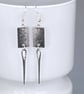 CRAFTERS EARRINGS SILVER needle tape cute sewer hobbiest - Image 6