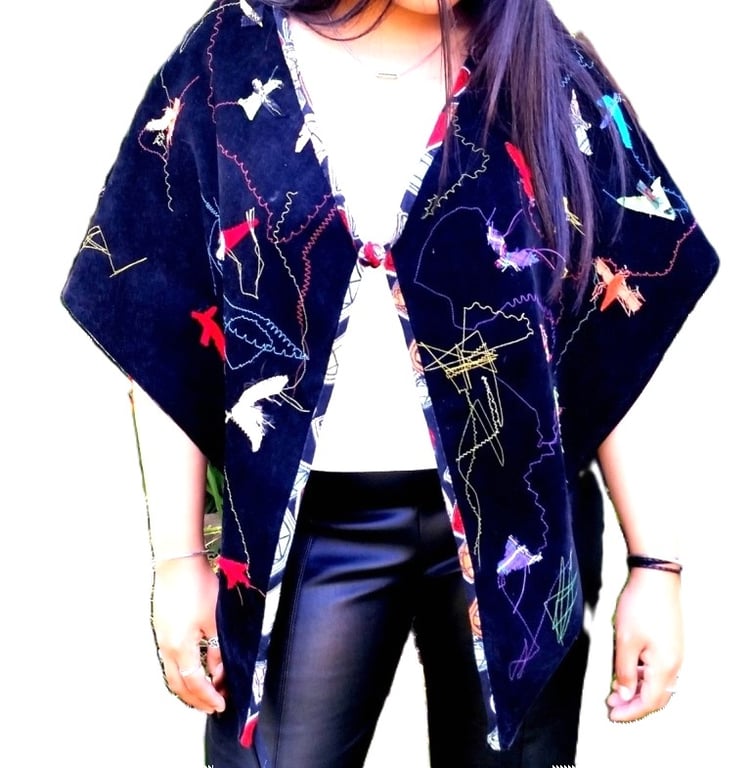 ALOUETTE  3D CAPELET WEARABLE ART