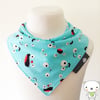 BellaOski BANDANA DRIBBLE BIB MONSTER FACES Camelot Cotton Fabric BABY GIFT IDEA