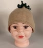 Children's hand knitted mohawk hat