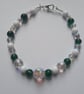 white and Green Crystals Bracelet - Image 3