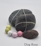 Dog Rose - hand painted - wooden bead & sterling silver necklace - Image 2