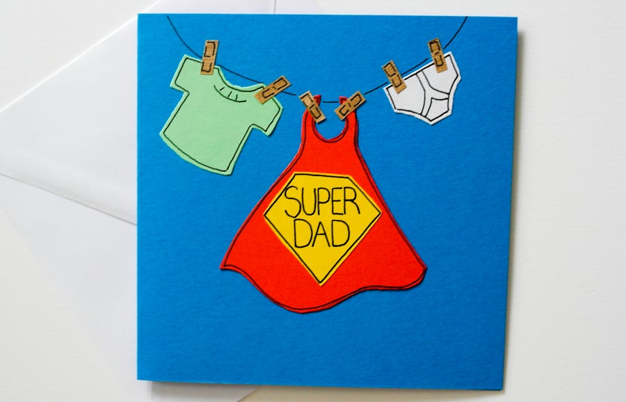 Greeting Card - Fathers Day Card - Birthday Card - Super Dad greeting card