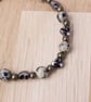 Dalmatian Jasper gemstone and heart beaded bracelet - Image 4