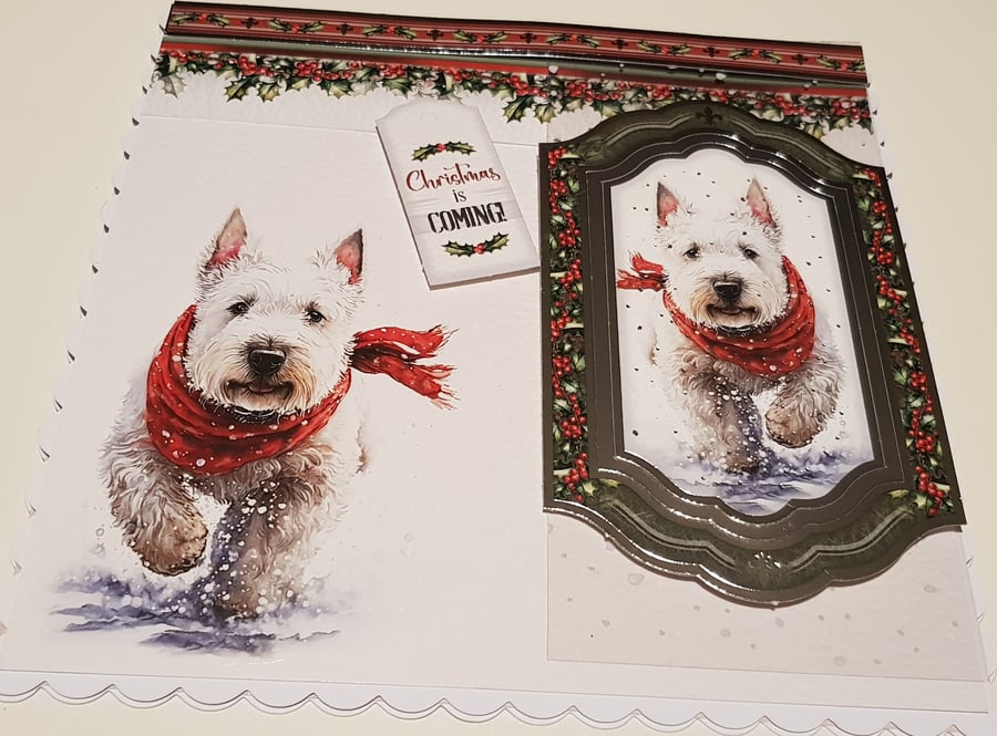 Westie Dog Christmas Card