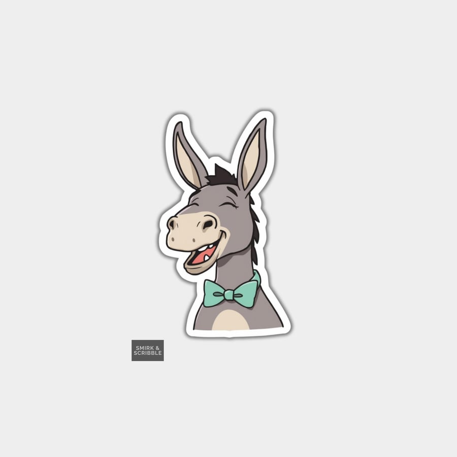 Funny Vinyl Sticker For Adults - Grey Donkey
