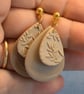 Layered Botanical Teardrop Earrings - Image 4