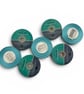 Double-Sided Satin Ribbon Set of 7 Blues - 23mm x 25 Metres Each - Image 2