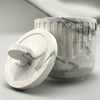 Trinket Pot with Lid- White with Black & Grey Keepsake or Jewellery Box ltp8-10