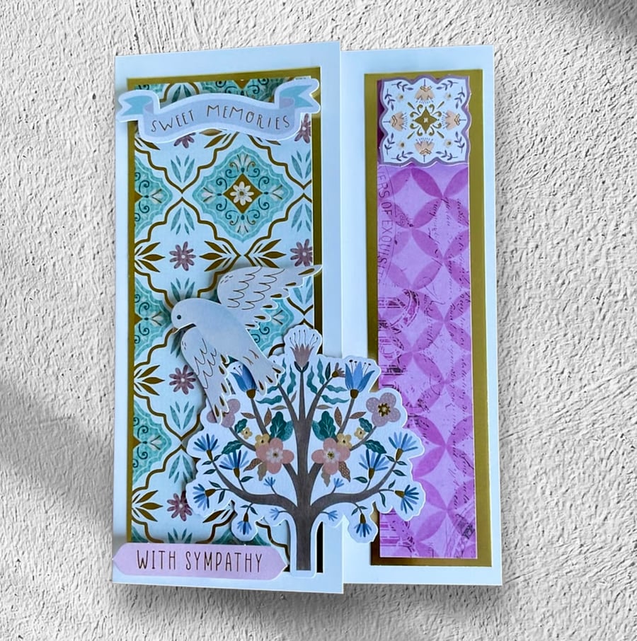 In sympathy card. Condolences. Heartfelt sympathy.