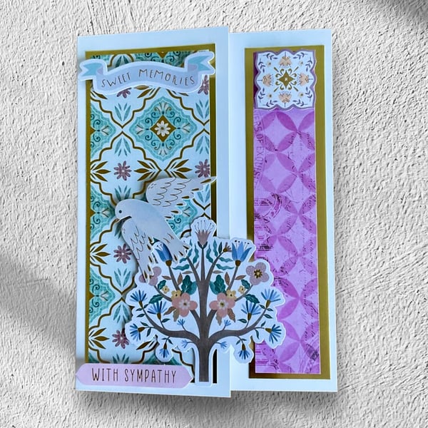 In sympathy card. Condolences. Heartfelt sympathy.