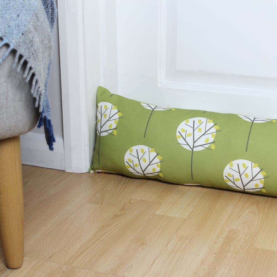 Moonlight Tree in Olive Green Fabric Draught Excluder