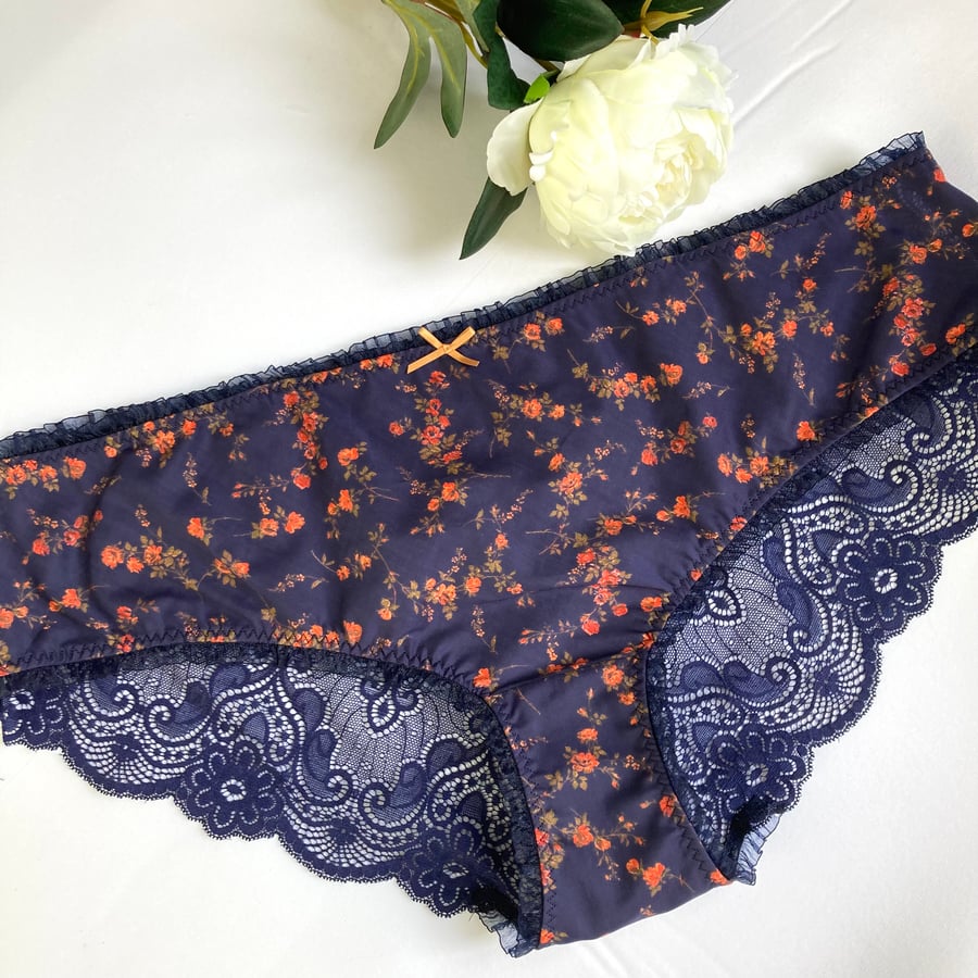 Liberty Cotton Tana Lawn Lace Back Knickers Folksy