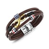 Men's Leather bracelet Stainless Steel