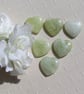 6 Green Jade Solid Gemstone Polished Hearts - 20mm - Chakra Crafting - Image 3